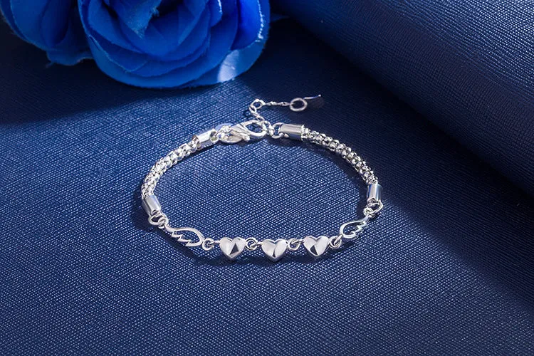 Peach Heart Angel Wing Bracelet