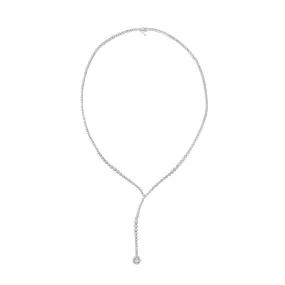 Pear-Shaped Diamond Lariat Necklace