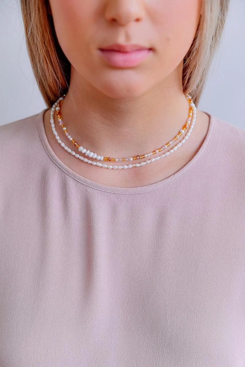 Pearl Necklace - Amber
