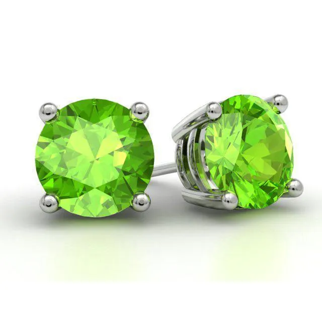 Peridot Stud Earrings