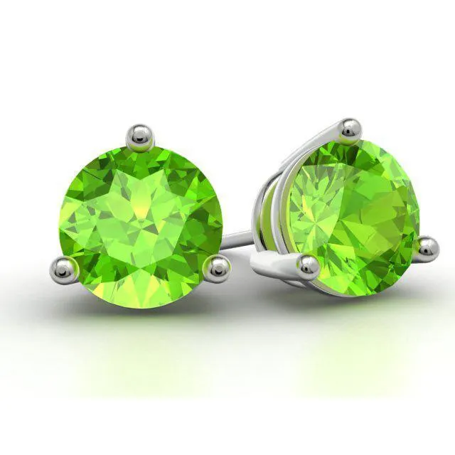 Peridot Stud Earrings