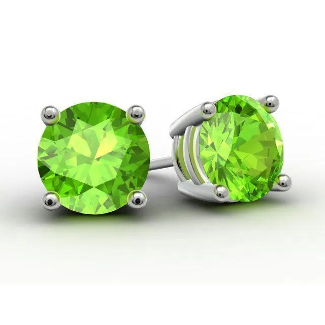 Peridot Stud Earrings