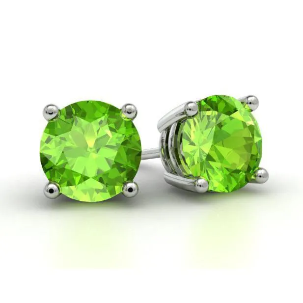Peridot Stud Earrings