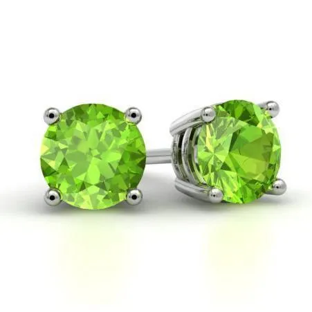 Peridot Stud Earrings