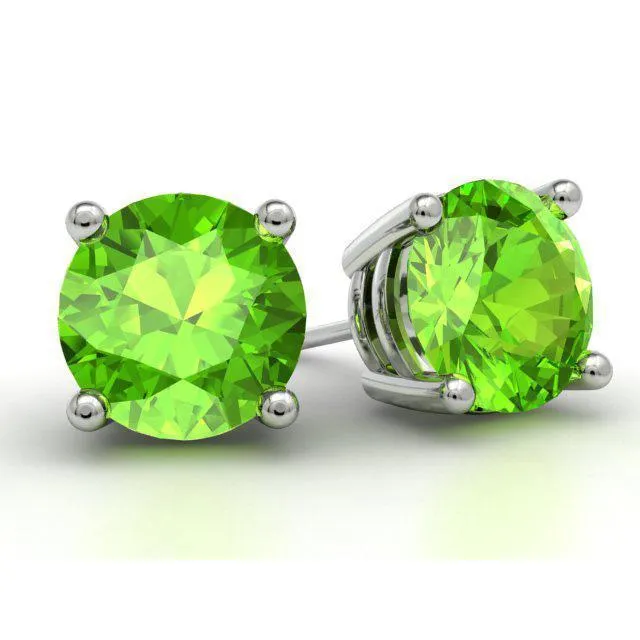 Peridot Stud Earrings