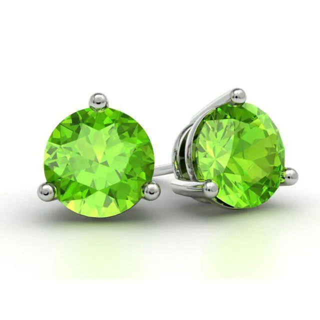 Peridot Stud Earrings