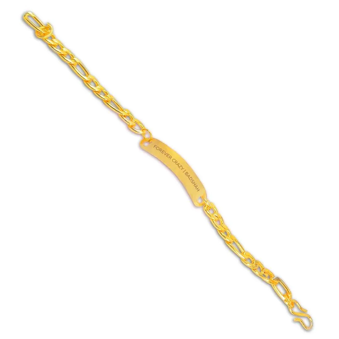 Personalized Bracelet for Men Stylist Custom Jewellery - Black Rhodium/Gold Plated - Forever