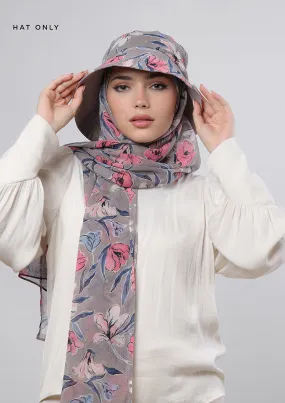 Pink Fauves- Bucket Hat- Printed Crinkled Chiffon