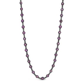 Pink Sapphire Chain Necklace