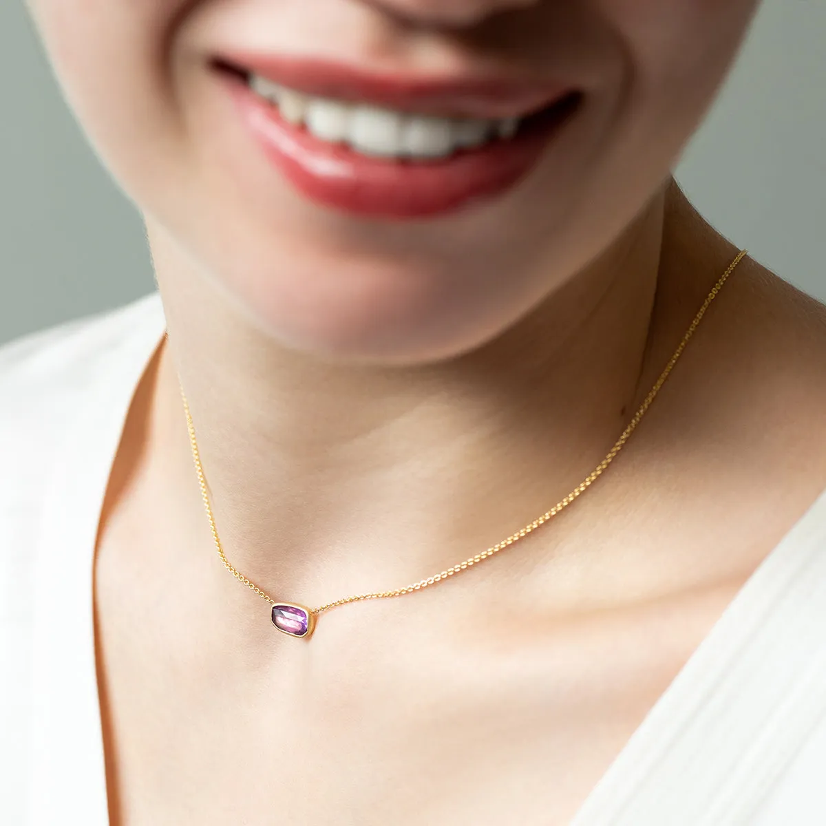 pink sapphire necklace