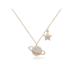 Planet Cubic Zirconia Necklace