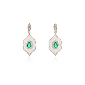 Popular Cubic Zirconia Dangle Earring for Wedding, CZ with Shell Prom Dangle Jewelry for Women and Bride CE11874