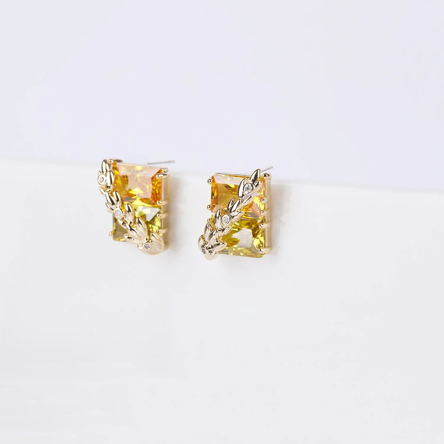 Popular Zircon Square Drop Earring, Women's Girl's Gatherings Jewelry CE11783