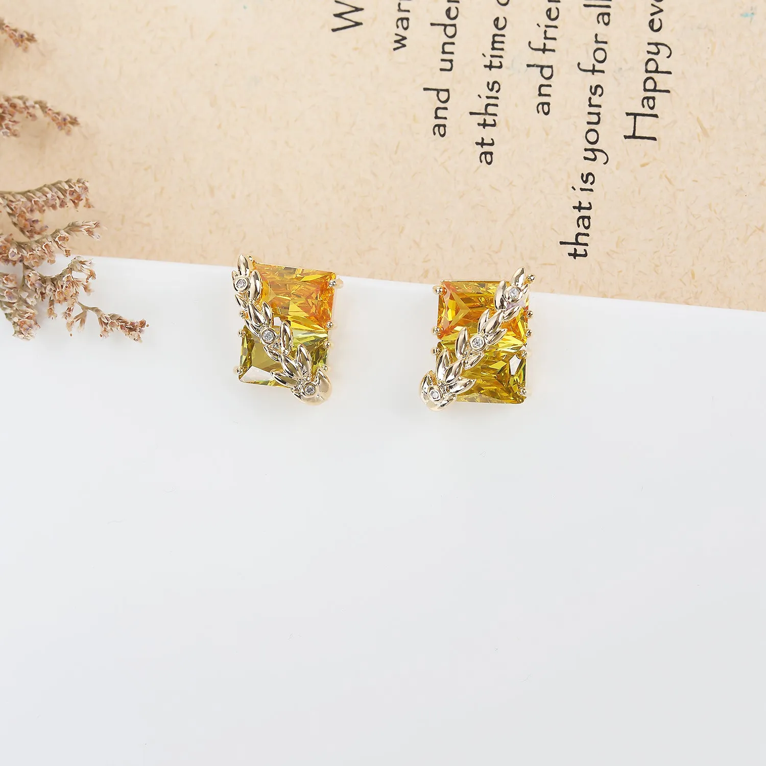 Popular Zircon Square Drop Earring, Women's Girl's Gatherings Jewelry CE11783