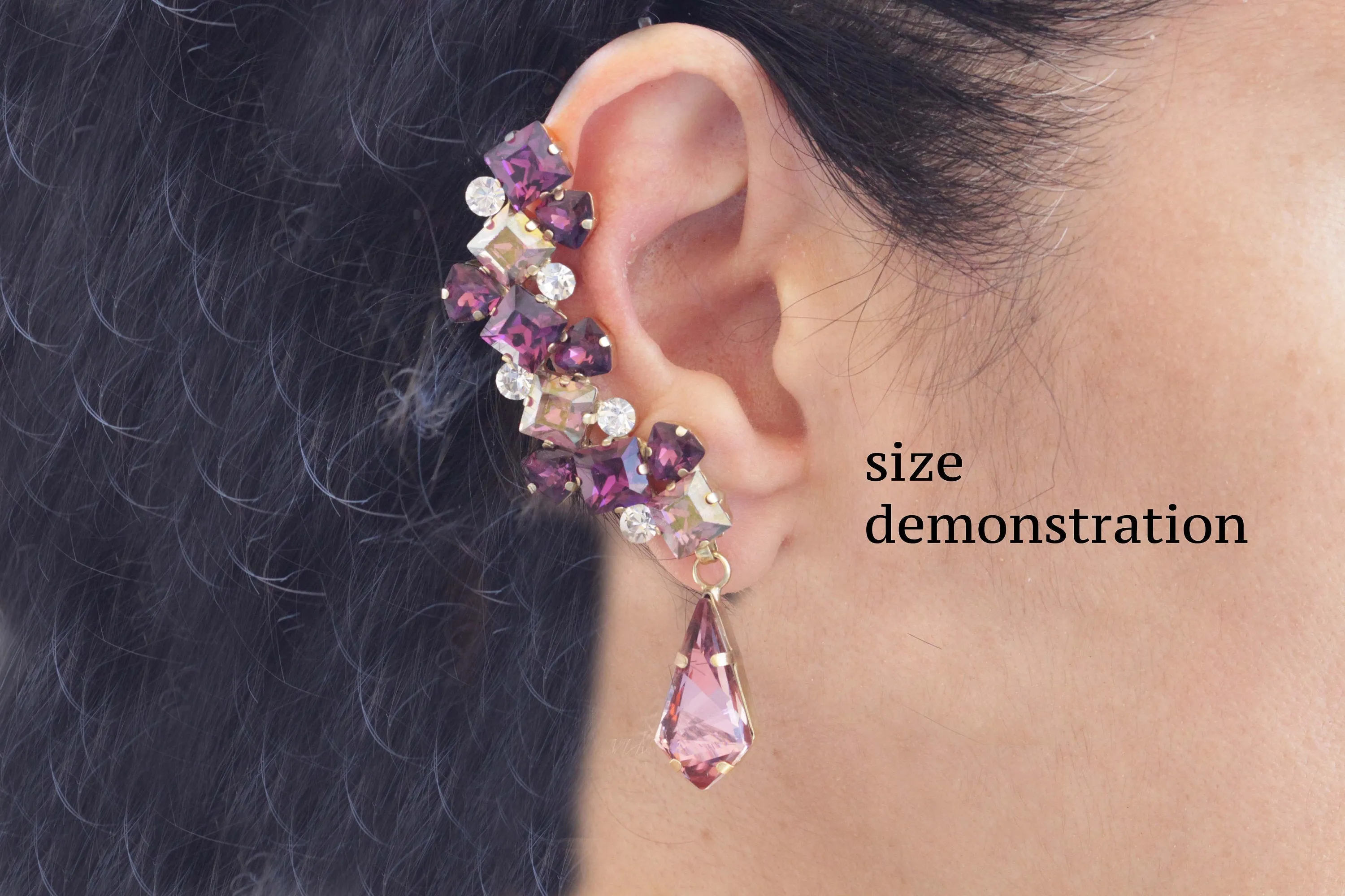 Purple EAR CLIMBER EARRING