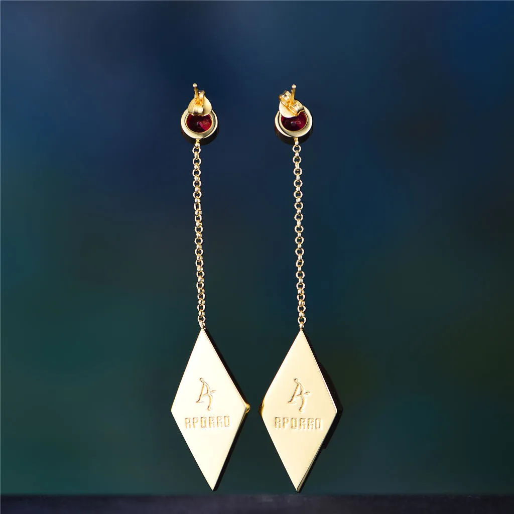 Red Iced Skull Earrings