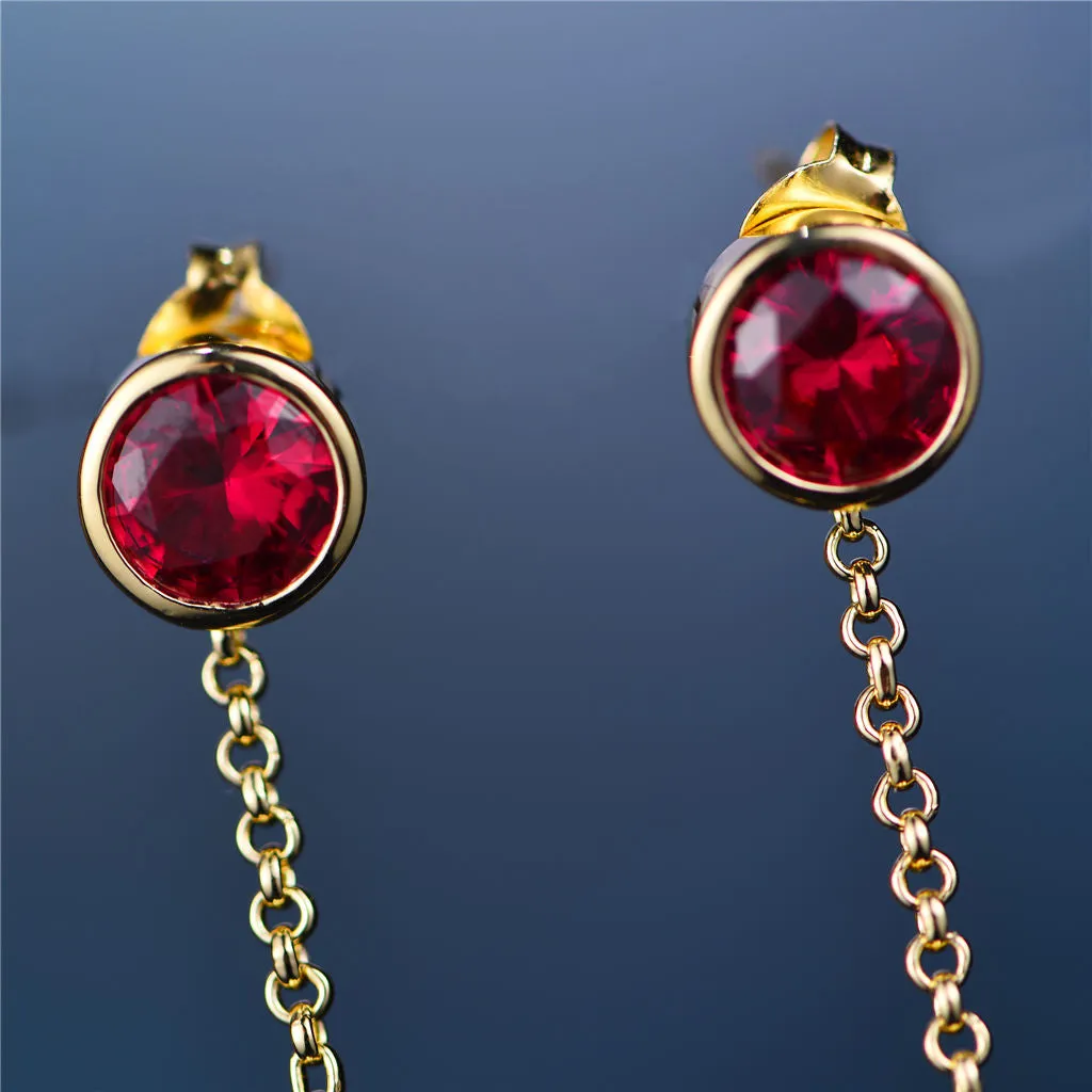 Red Iced Skull Earrings