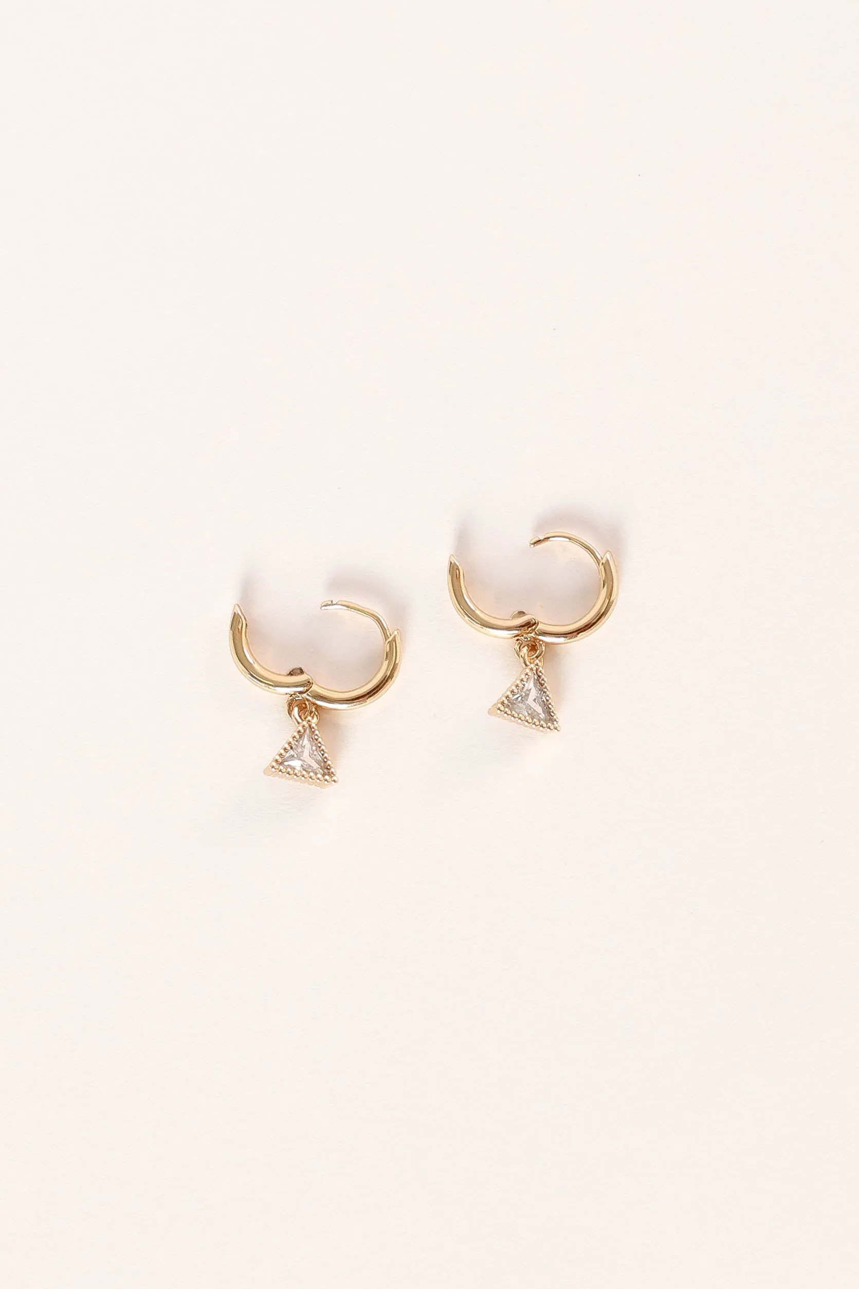 Regina Triangle Drop Earrings - Gold