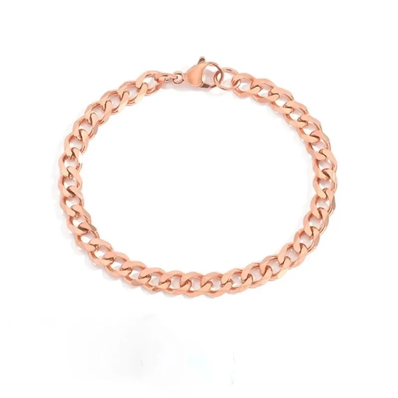 Retro Simple Twist Chain 14k Gold Plated Stainless Steel Bracelet