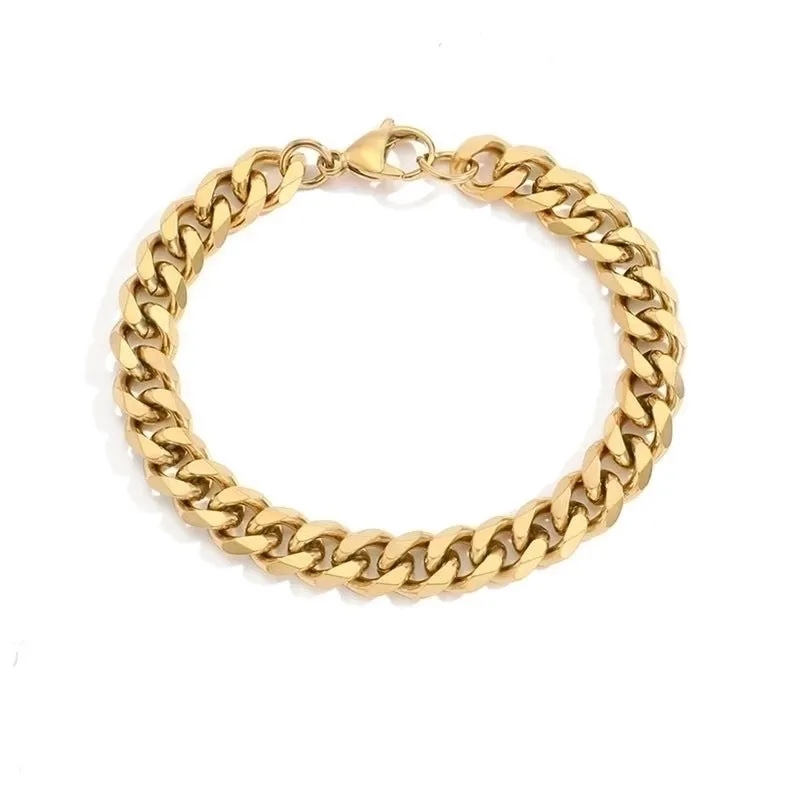 Retro Simple Twist Chain 14k Gold Plated Stainless Steel Bracelet