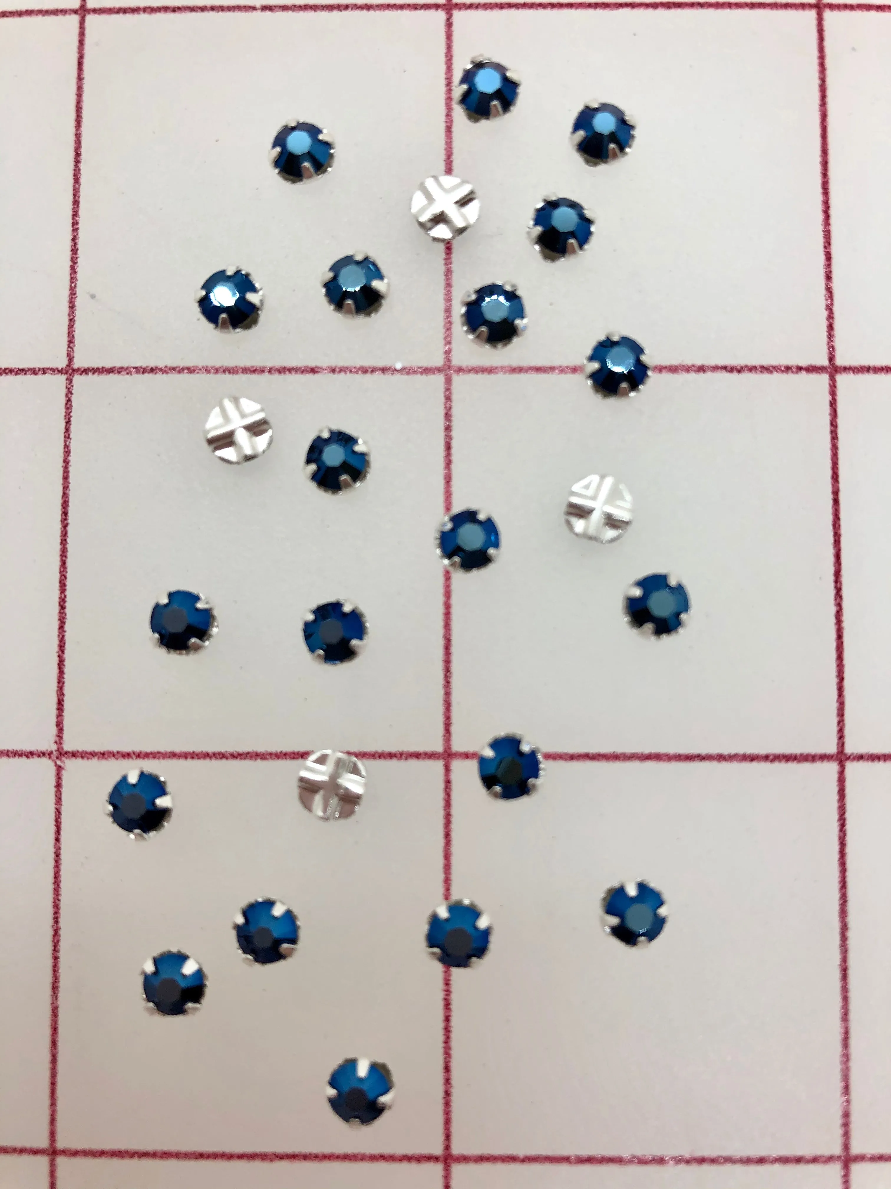 Rhinestones - 16SS Swarovski Rose Montees Metallic Blue