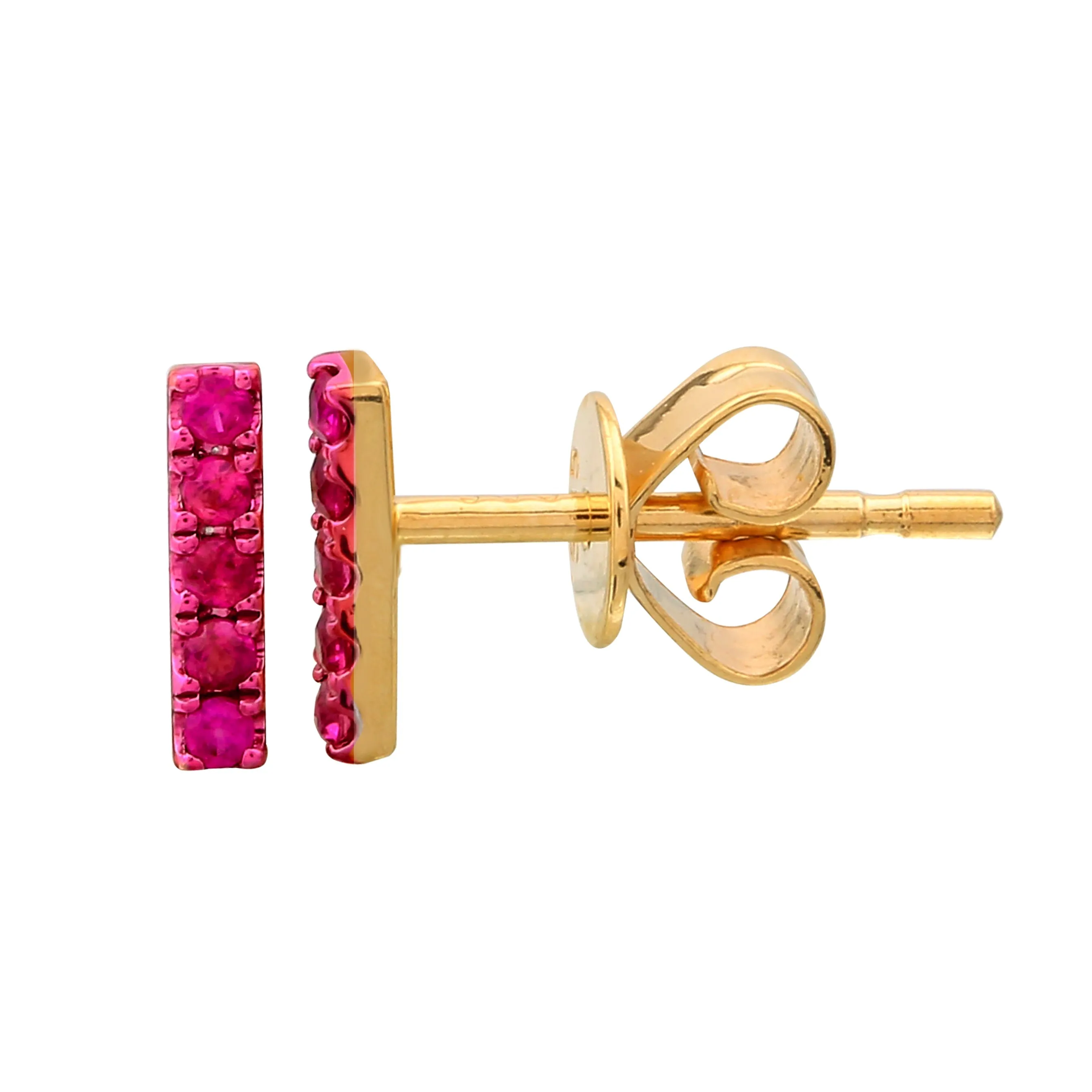 Rhodium Bar Earrings