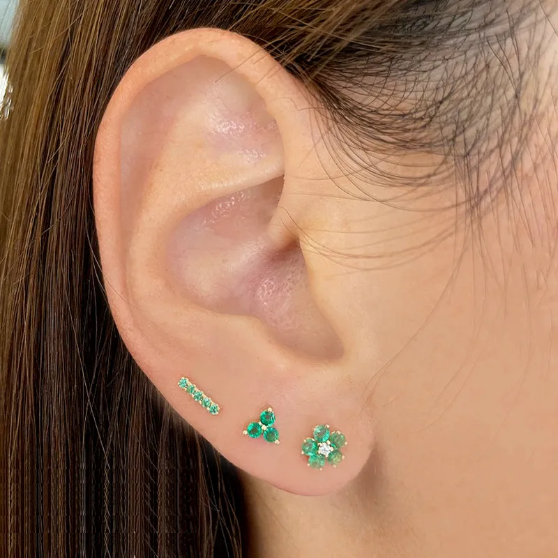 Rhodium Bar Earrings