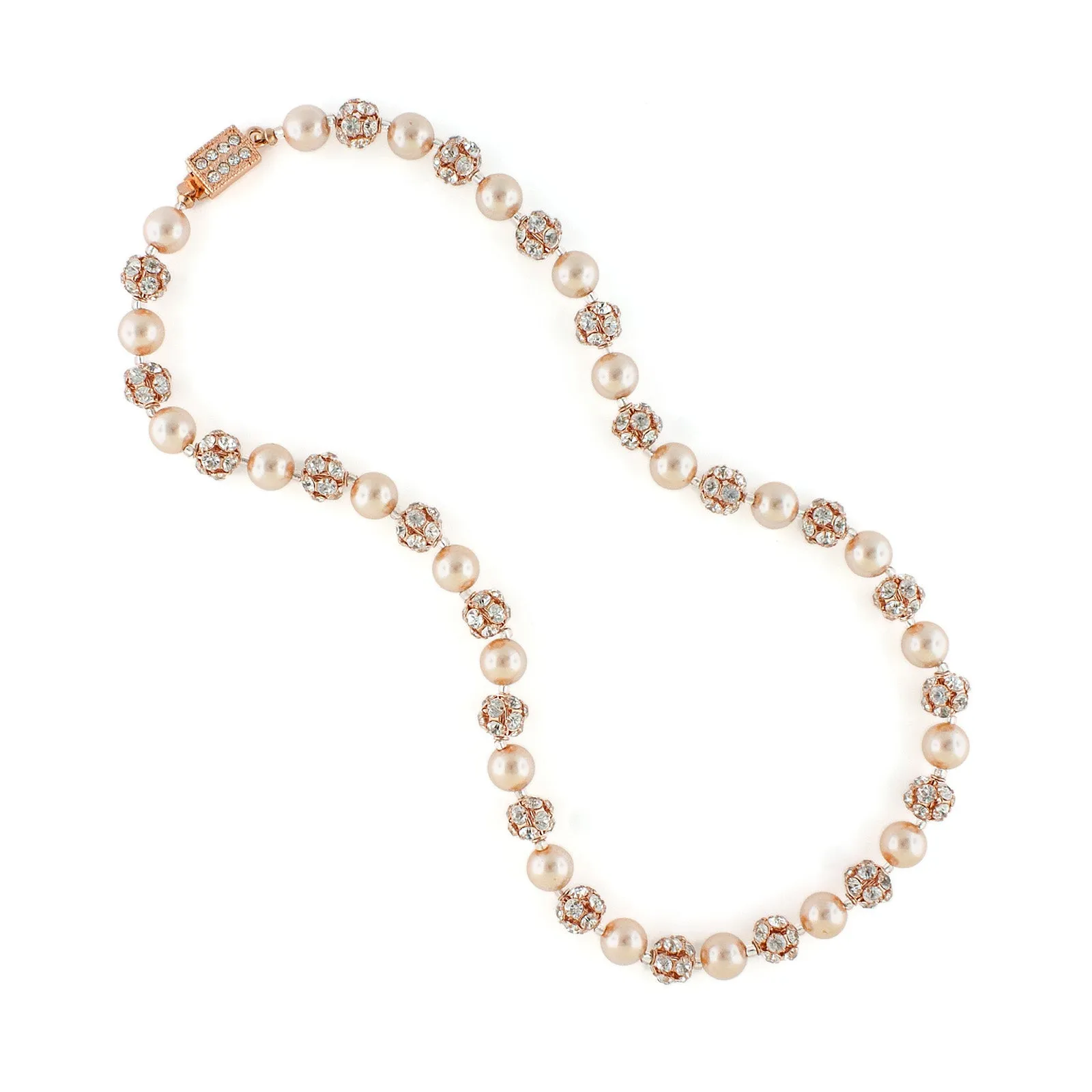 Rose Gold Pearl Necklace