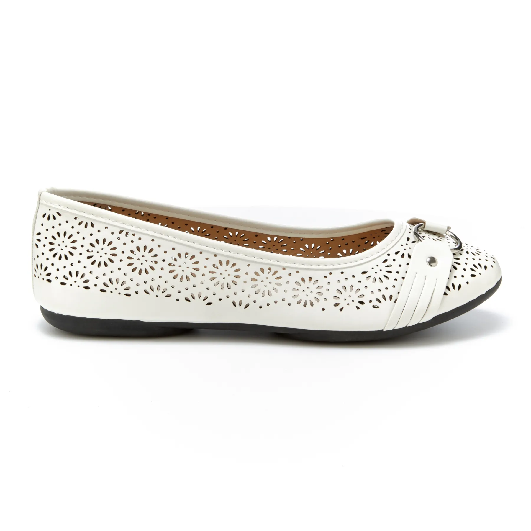 Round Toe Cut Out O-Ring Band Flats (Giovana)