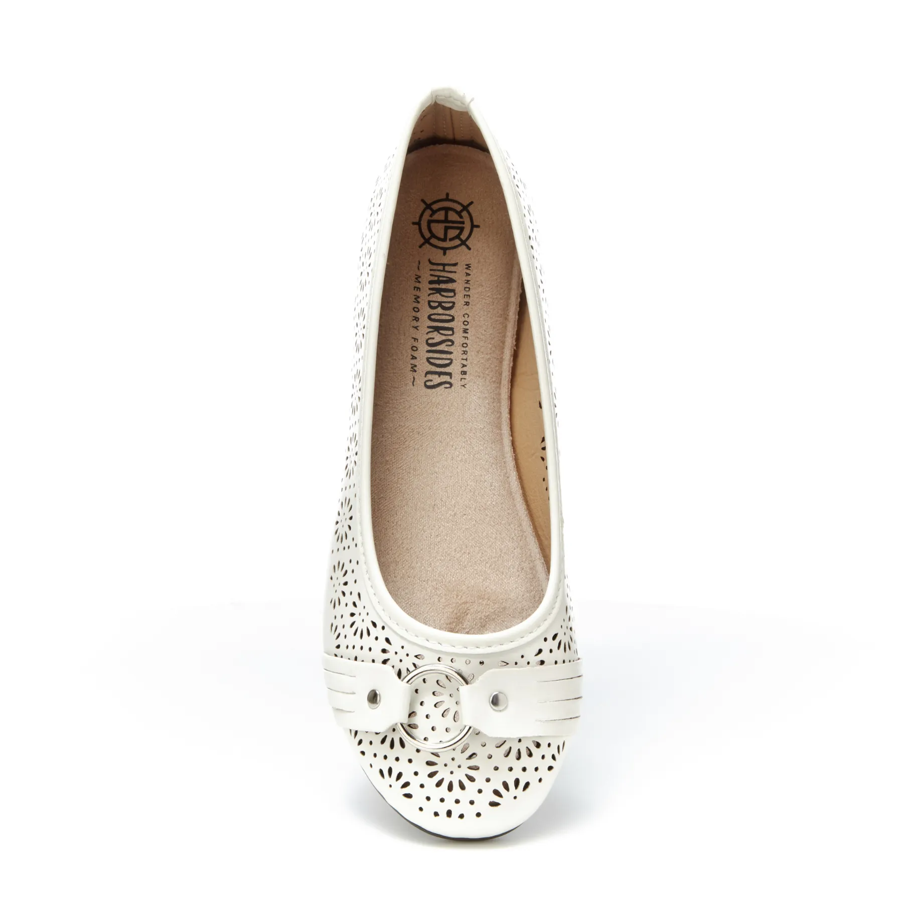 Round Toe Cut Out O-Ring Band Flats (Giovana)