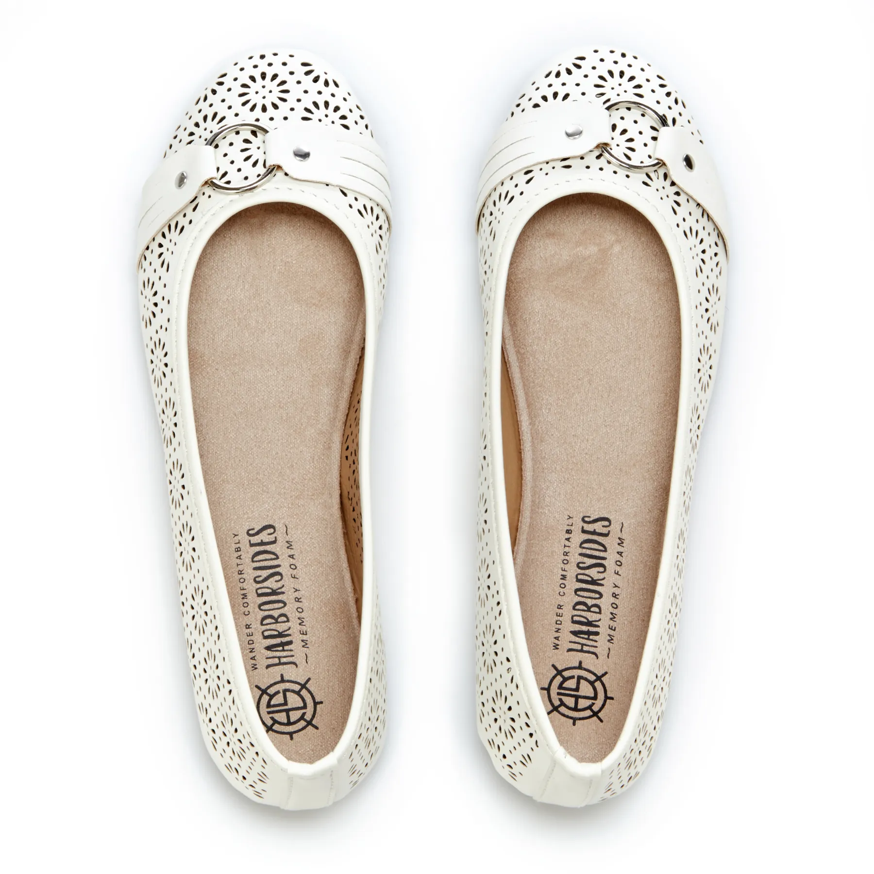 Round Toe Cut Out O-Ring Band Flats (Giovana)
