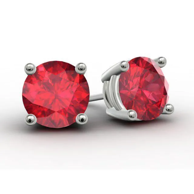 Ruby Stud Earrings
