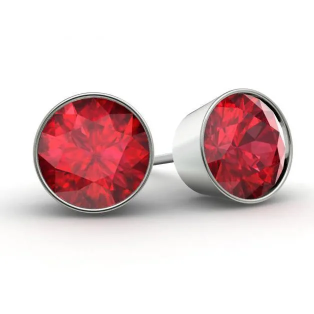 Ruby Stud Earrings