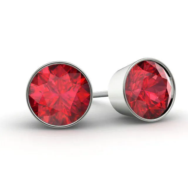 Ruby Stud Earrings