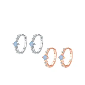 S925 Pure Silver Crystal Zircon Earrings with Unique Japanese Small Fresh Design by Planderful Collection