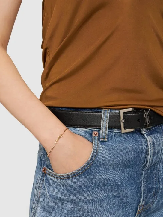 Saint Laurent   Brass chain bracelet 