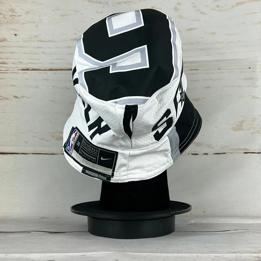 San Antonio Spurs Upcycled NBA Jersey Bucket Hat