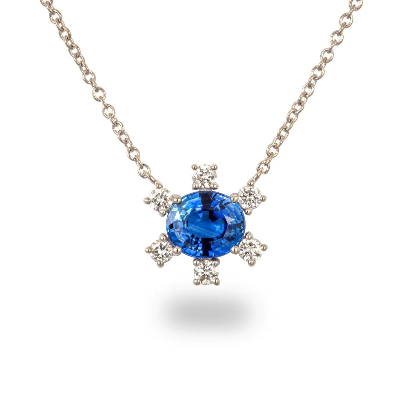 Sapphire Flower Necklace