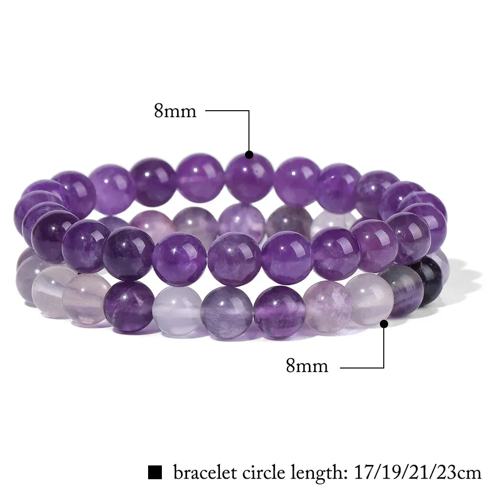 Set Bracelet Couples Distance Black White Natural Lava Stone Tiger Eye Beaded Yoga Bracelets for Men Women Elastic Rope Jewelry