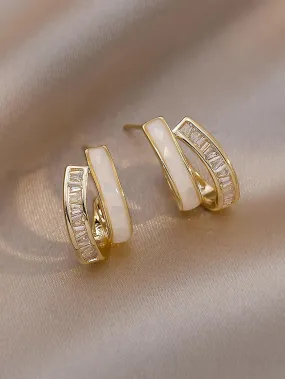 Shein Zircon Decor Earrings