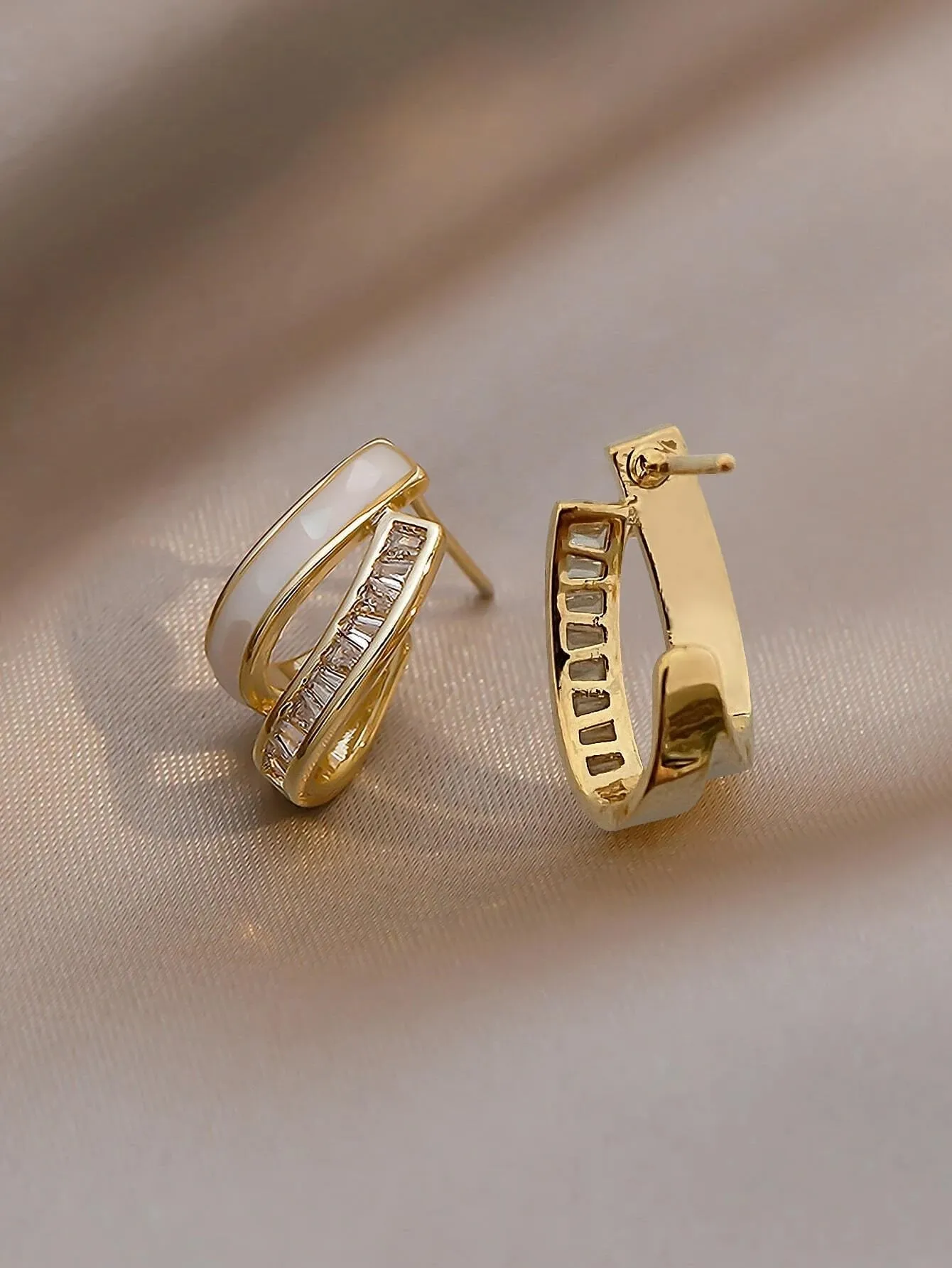 Shein Zircon Decor Earrings