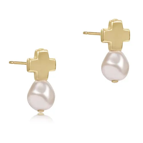 Signature Cross Gold Stud - Gold