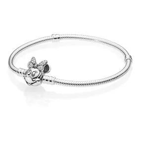 Silver Bracelet Shimmer Mini Mouse Clasp