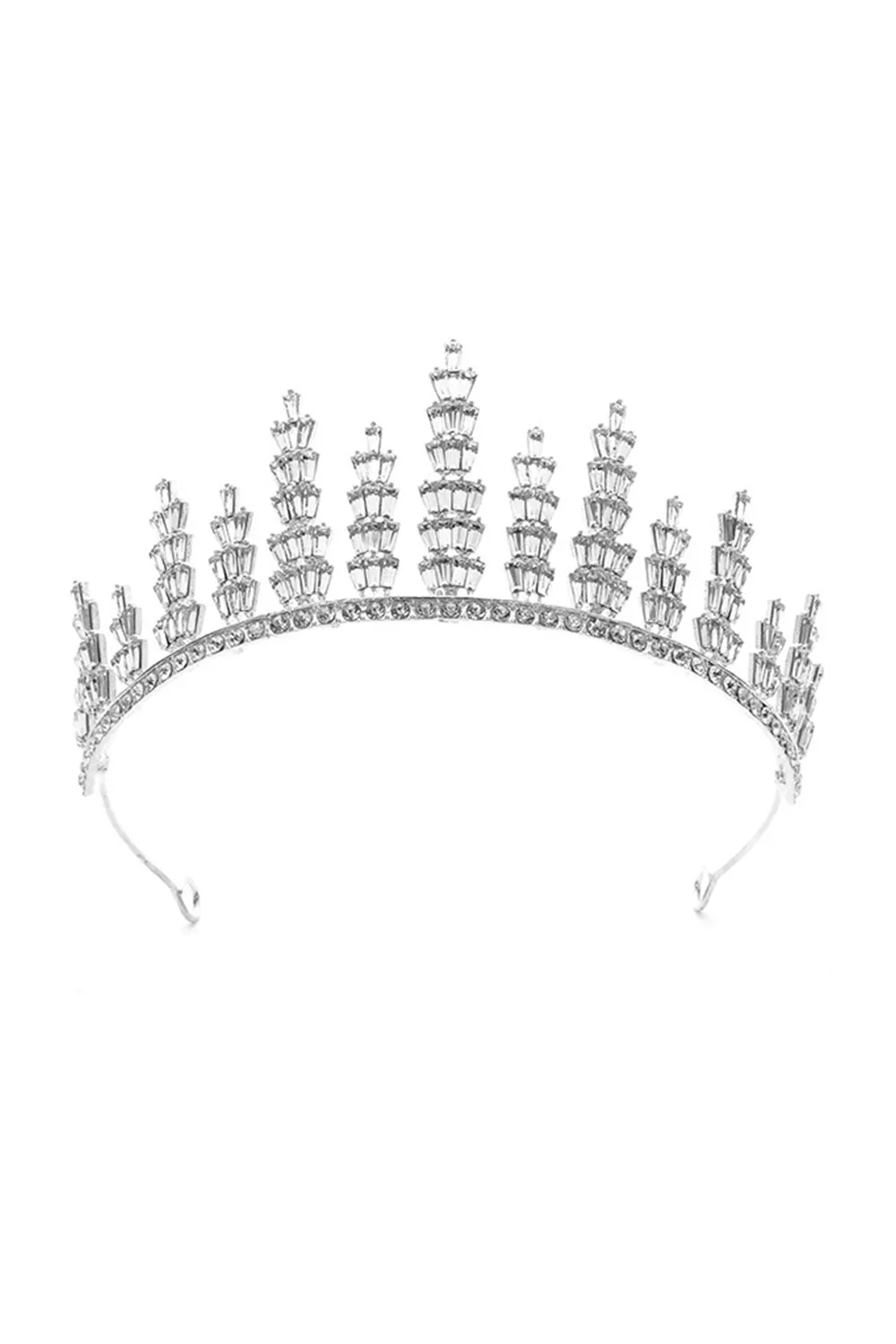Silver Crystal Tiara For Women