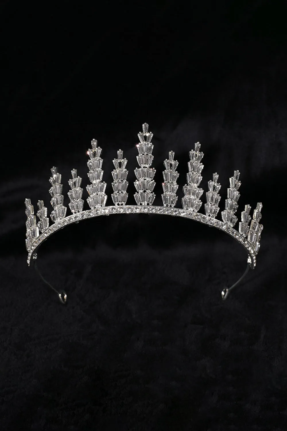 Silver Crystal Tiara For Women