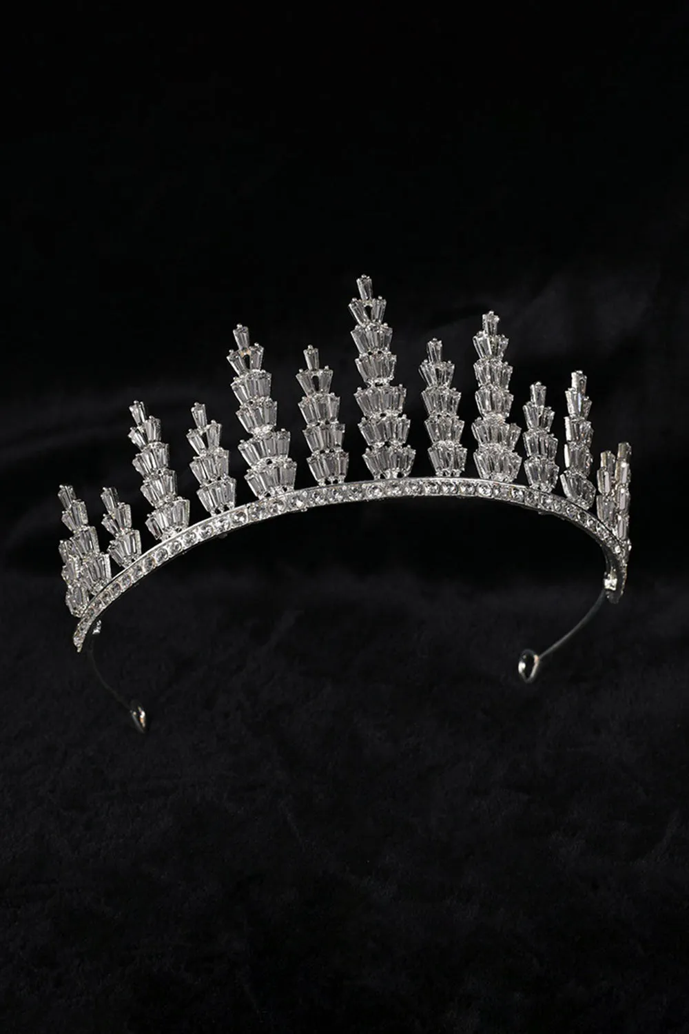Silver Crystal Tiara For Women