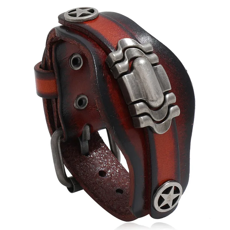 Simple Multi-layer Cowhide Bracelet Men's Jewelry