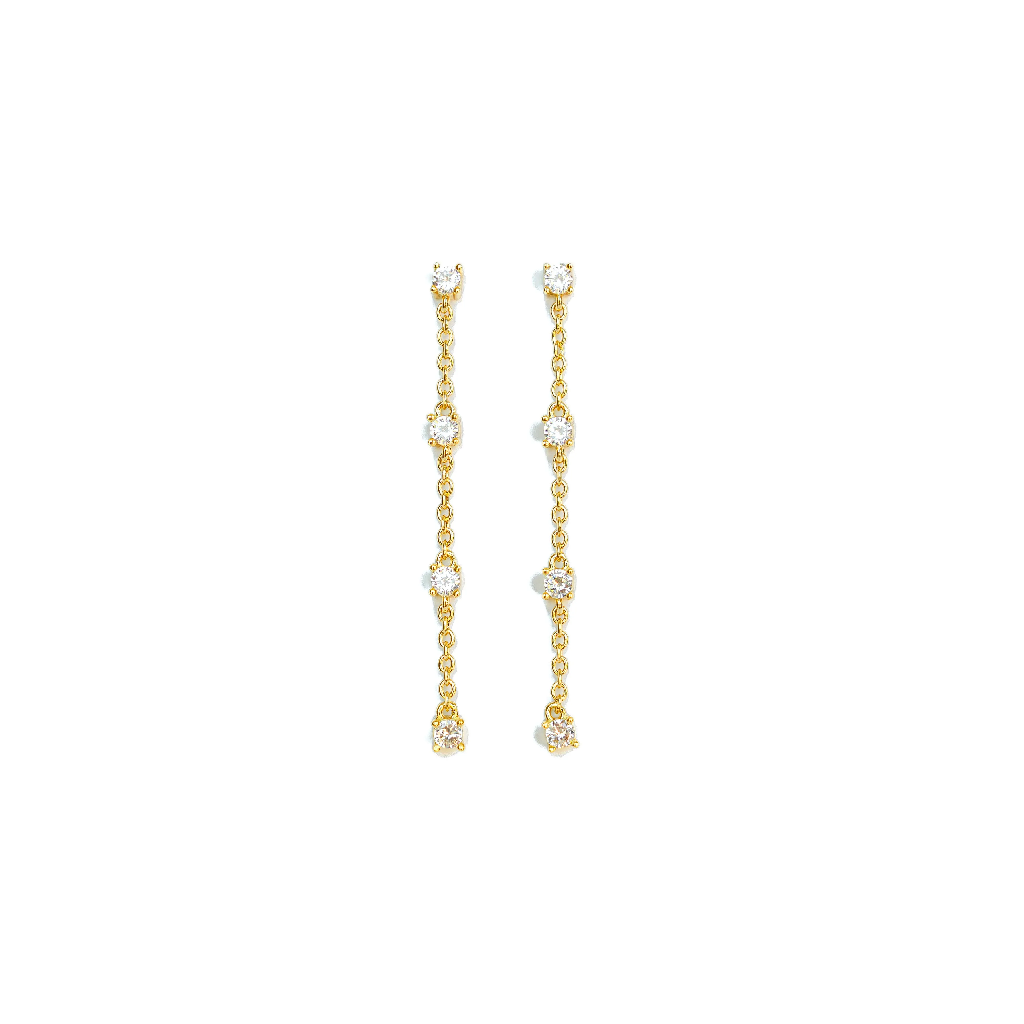 Single Strand Diamond Earrings