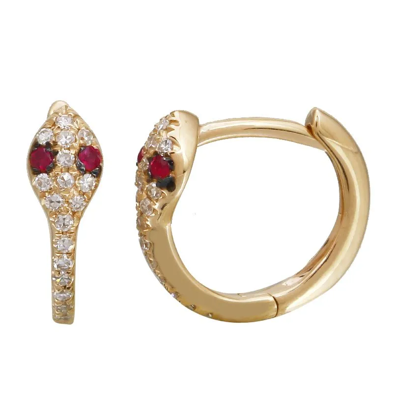 Snake Cuff Hoop Earrings