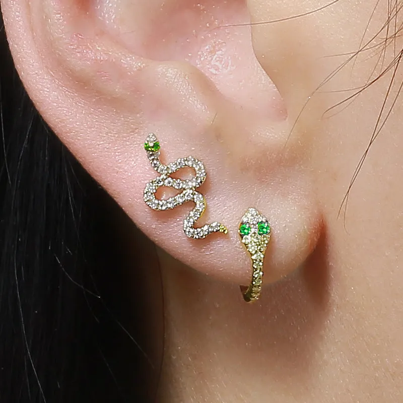 Snake Cuff Hoop Earrings